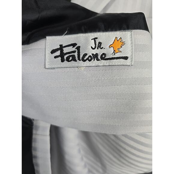 Falcone Longline Boy's Blazer 90s Suit Jacket 20R Pinstripe Gray - Picture 10 of 10